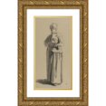 thumbnail image 1 of Jean-François Millet 11x18 Gold Ornate Wood Frame and Double Matted Museum Art Print Titled - Study of a Woman Holding a Cup, 1 of 4