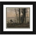 thumbnail image 1 of Jean-François Millet 17x15 Black Ornate Wood Framed Double Matted Museum Art Print Titled - Falling Leaves (C. 1866), 1 of 5