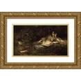 thumbnail image 1 of Jean-François Millet 18x12 Gold Ornate Wood Frame and Double Matted Museum Art Print Titled - At Rest, 1 of 4
