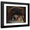 thumbnail image 1 of Jean-François Montessuy 22x20 Black Modern Framed Museum Art Print Titled - Pope Gregory XVI Visiting the Church of San Benedetto at Subiaco (1843), 1 of 5