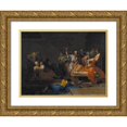 thumbnail image 1 of Jean-François-Pierre Peyron 18x14 Gold Ornate Wood Frame and Double Matted Museum Art Print Titled - The Death of Socrates (1786 - 1787), 1 of 4