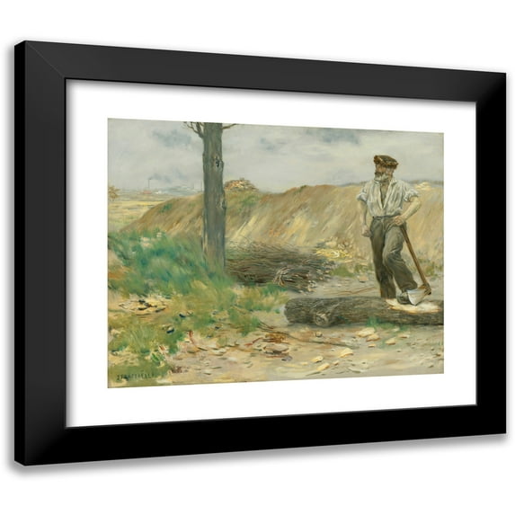 Jean François Raffaëlli 14x12 Black Modern Framed Museum Art Print Titled - The Lumberjack