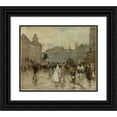 thumbnail image 1 of Jean François Raffaëlli 14x12 Black Ornate Wood Framed Double Matted Museum Art Print Titled: Princess Street, Edinburgh, 1 of 5