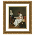 thumbnail image 1 of Jean François Sablet 20x24 Gold Ornate Framed and Double Matted Museum Art Print Titled - Portrait of an Artist Drawing from Ancient, 1 of 4