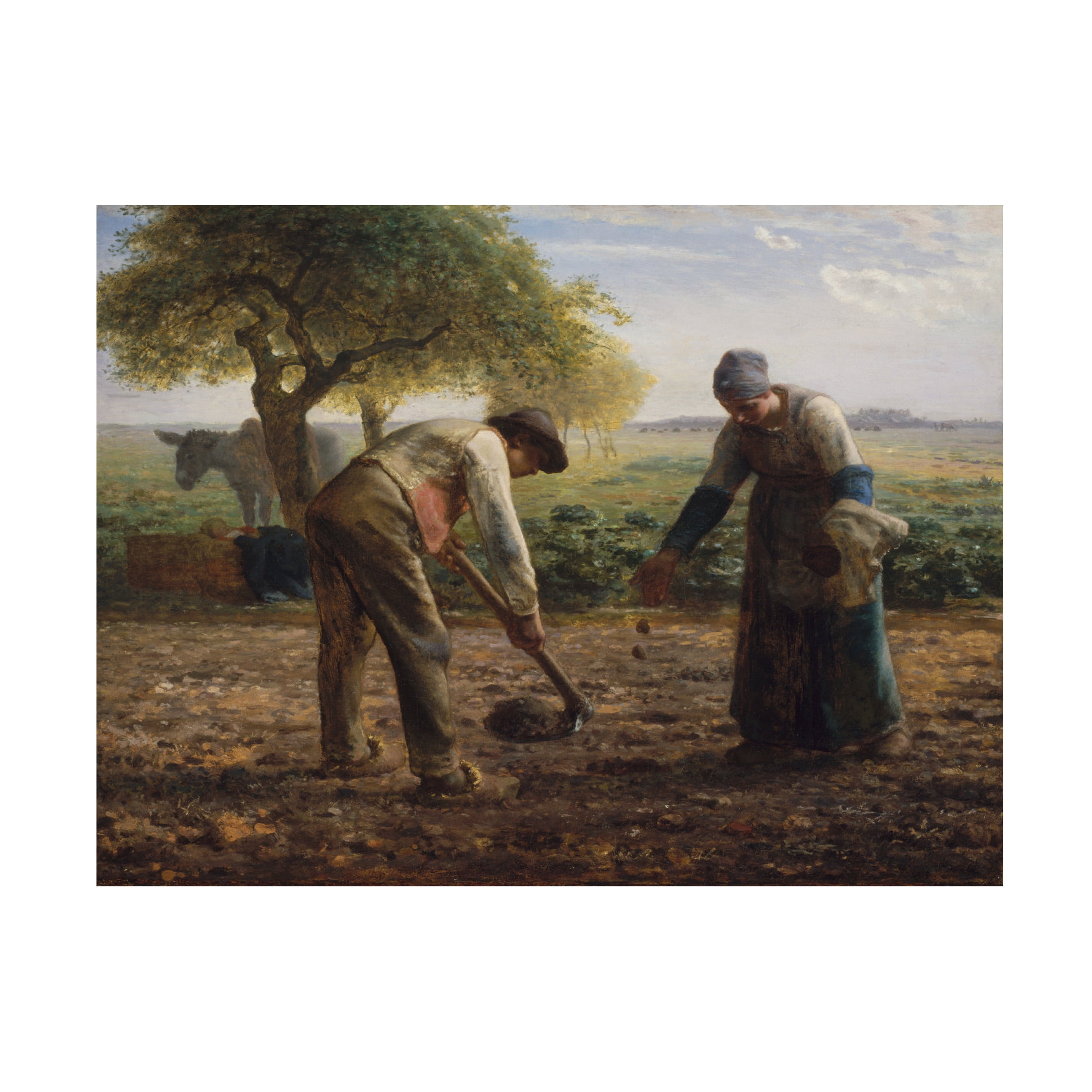 Jean-Francois Millet 'Potato Planters' Canvas Art