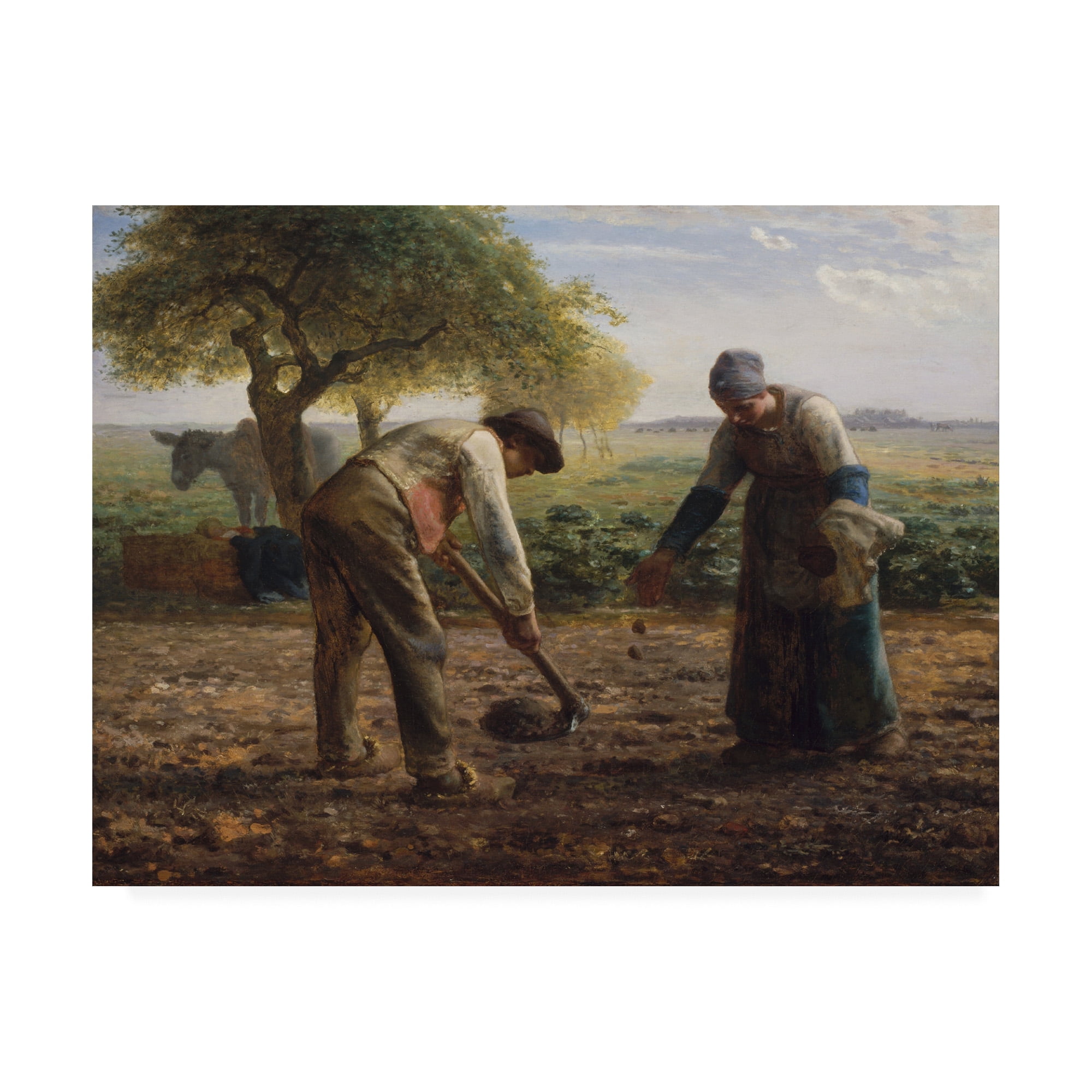 Jean-Francois Millet 'Potato Planters' Canvas Art