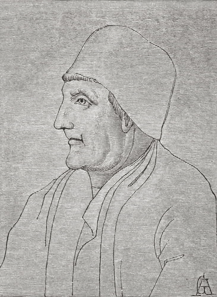 Jean Froissart C 1337 C 1405 Important Chronicler Of Medieval France From Science And Literature In The Middle Ages By Paul Lacroix Published London 1878 Canvas Art - Ken Welsh Design Pics (12 x 17)