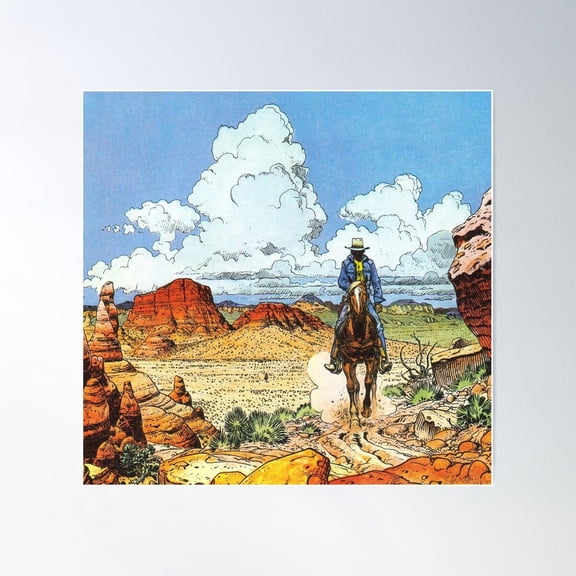 Jean Giraud, 1938-2012 France | Jean Giraud Moebius Poster Wall Art, Modern Wall Decor For Living Room Bedroom, 30x30 UNFRAMED