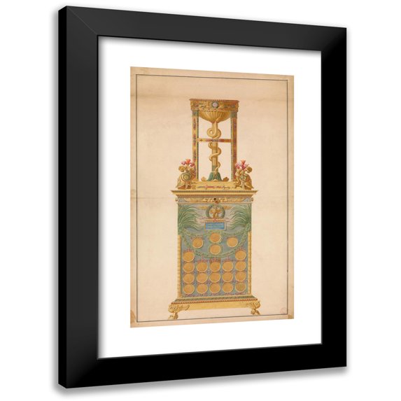 Jean Guillaume Moitte 12x18 Black Modern Framed Museum Art Print Titled - A Medal Cabinet for Napoleon (1804-10)