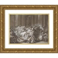 thumbnail image 1 of Jean Guillaume Moitte 18x14 Gold Ornate Wood Frame and Double Matted Museum Art Print Titled - The Death of Seneca, 1 of 4