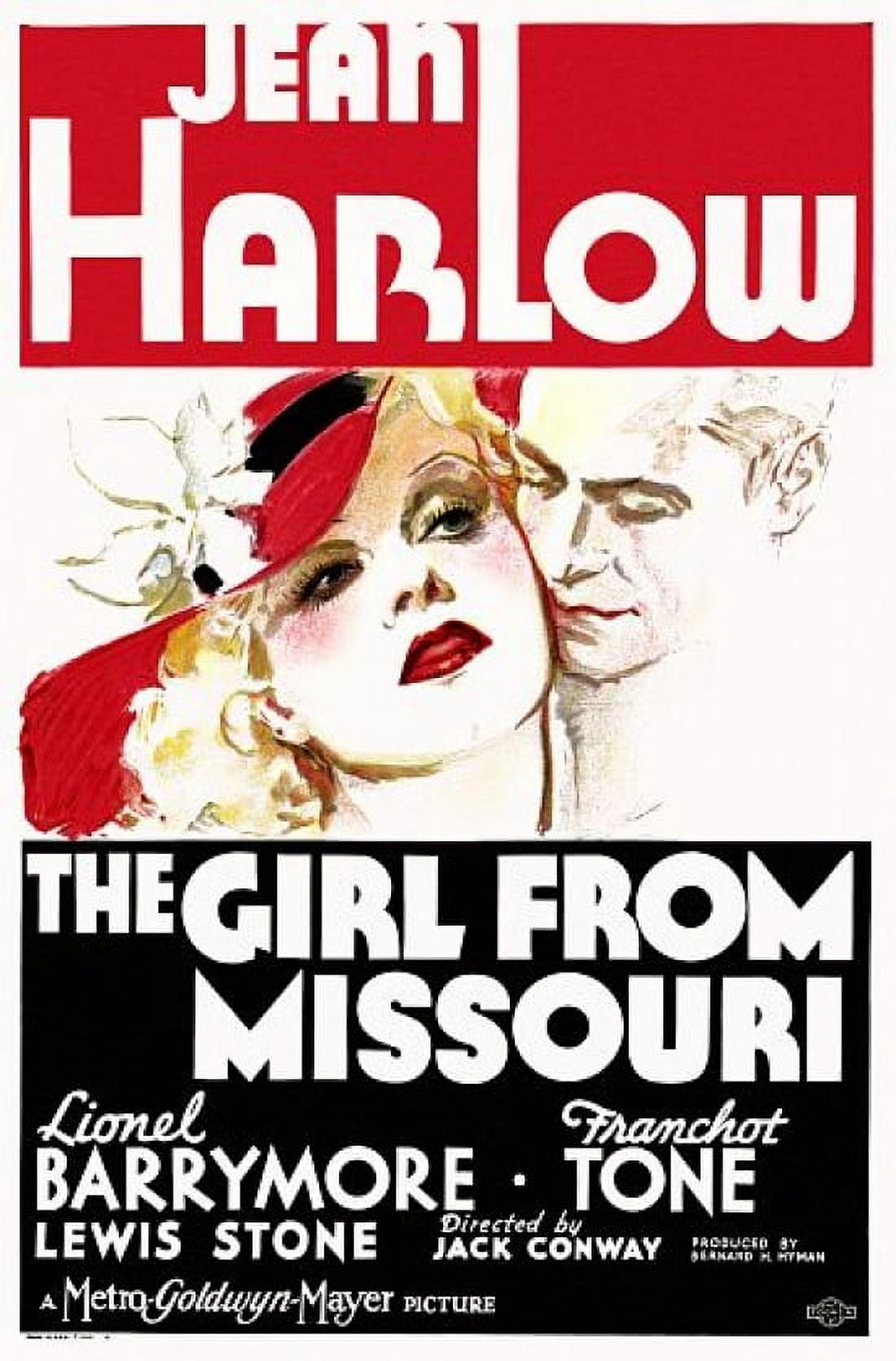 Jean Harlow Lionel Barrymore Girl fm Missouri Canvas Art - (36 x 54)
