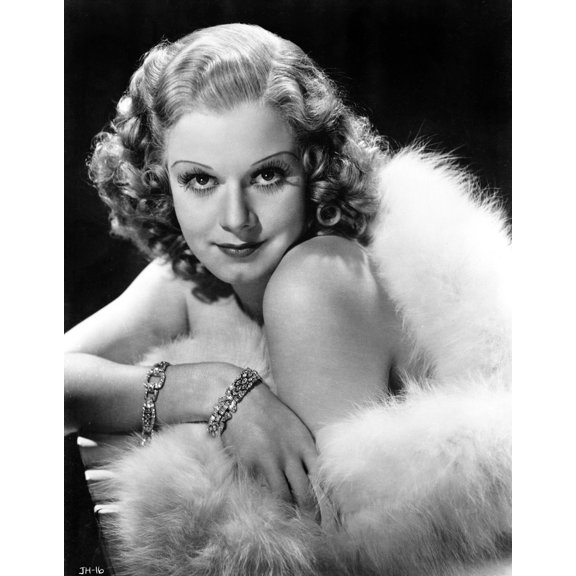 Jean Harlow Portrait in Pelt Boa Photo Print (8 x 10)