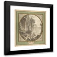 thumbnail image 1 of Jean Henri Alexandre Pernet 12x14 Black Modern Framed Museum Art Print Titled - Architectural Capriccio (Approx. 1780-1800), 1 of 5