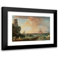 thumbnail image 1 of Jean Henry d’Arles 24x18 Black Modern Framed Museum Art Print Titled - Harbour Scene, 1 of 5
