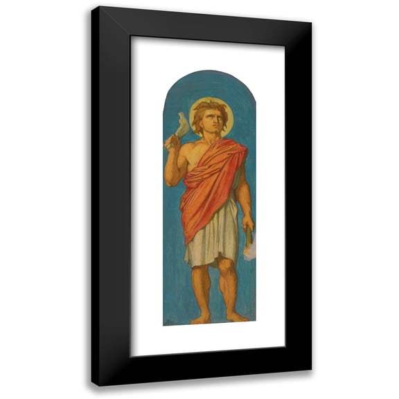 Jean-Hippolyte Flandrin 8x14 Black Modern Framed Museum Art Print Titled - Samson (1858)