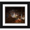 thumbnail image 1 of Jean-Honoré Fragonard 14x12 Black Ornate Wood Framed Double Matted Museum Art Print Titled: The Laundresses (C.1756-61), 1 of 5