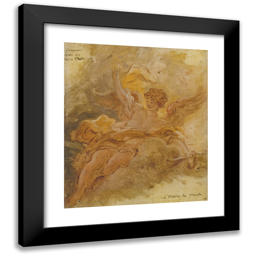 Jean-Honoré Fragonard 15x17 Black Modern Framed Museum Art Print Titled - The Master of the World
