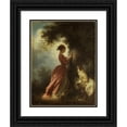 thumbnail image 1 of Jean-Honoré Fragonard 19x24 Black Ornate Framed Double Matted Museum Art Print Titled: The Love Figure (The Souvenir) (C.1775 - C.1780), 1 of 5