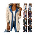thumbnail image 1 of Jean Jacket Women Corduroy Button Down Jean Jackets Casual Long Sleeve Cardigan Shacket Patchwork Collared Loose Travel Quilted Jacket, 1 of 5