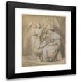 thumbnail image 1 of Jean-Jacques Feuchère 15x17 Black Modern Framed Museum Art Print Titled - Virgin and Child Adored by a Lute-Playing Angel (1820-52), 1 of 5