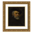 thumbnail image 1 of Jean-Jacques Henner 20x23 Gold Ornate Framed and Double Matted Museum Art Print Titled - Self -Portrait (1890), 1 of 4