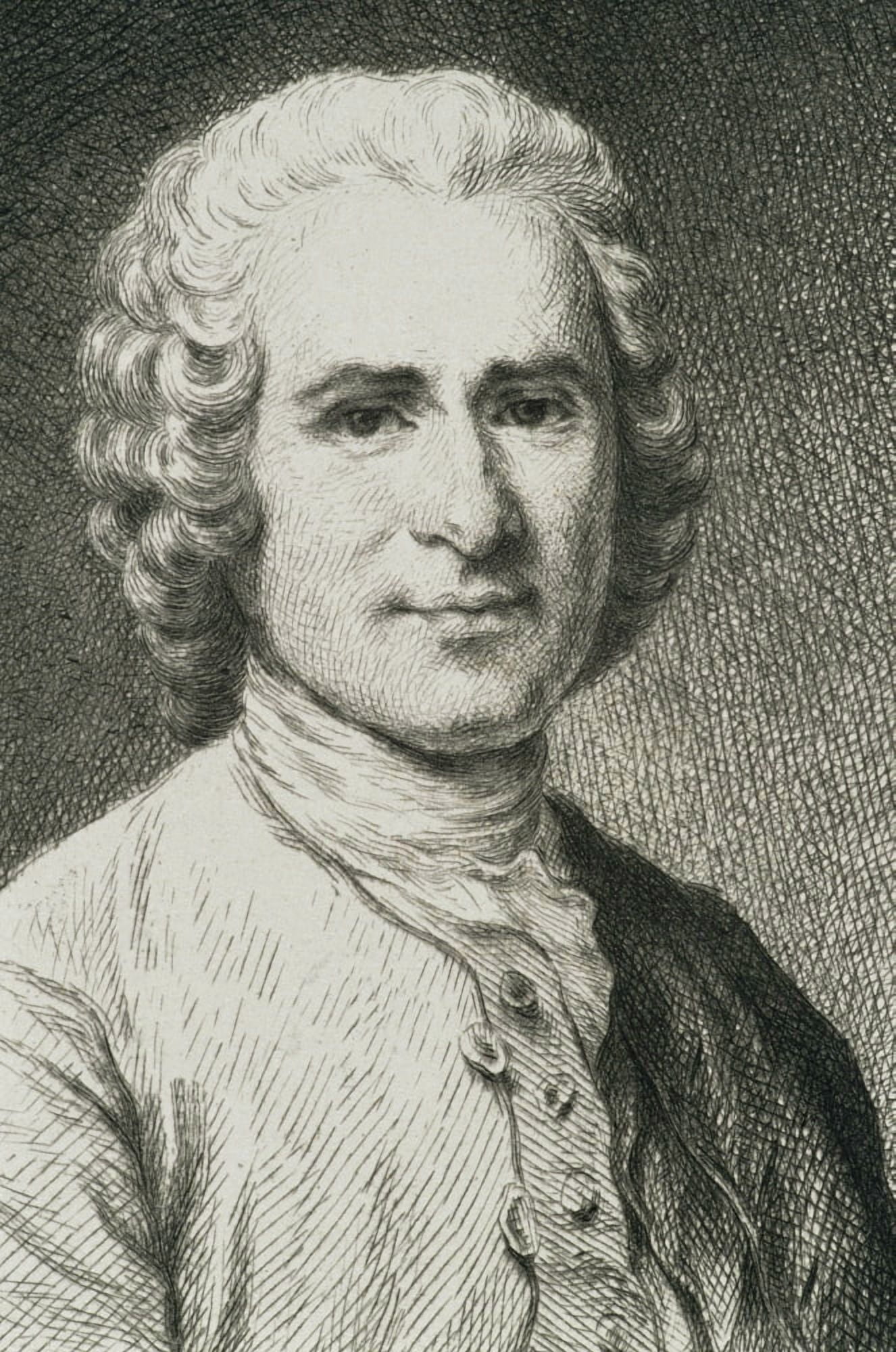Jean Jacques Rousseau 1712 To 1778 Swiss Philosopher From 19Th Century Engraving Canvas Art - Ken Welsh Design Pics (22 x 34)