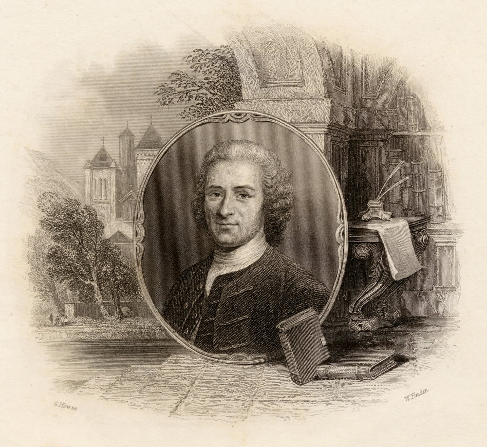 Jean-Jacques Rousseau1712-1778 Swiss Philosopher Drawn By G Howse Engraved By W Finden Canvas Art - Ken Welsh Design Pics (30 x 28)