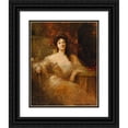 thumbnail image 1 of Jean-Joseph-Benjamin Constant 15x18 Black Ornate Wood Framed Double Matted Museum Art Print Titled - Portrait of an Elegant Lady (1901), 1 of 5