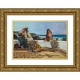 thumbnail image 1 of Jean-Joseph-Benjamin Constant 24x18 Gold Ornate Framed and Double Matted Museum Art Print Titled - Twilight Hours, 1 of 4