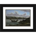thumbnail image 1 of Jean-Joseph-Xavier Bidauld 14x11 Black Ornate Wood Framed Double Matted Museum Art Print Titled: The Departure for the Hunt (1806), 1 of 5
