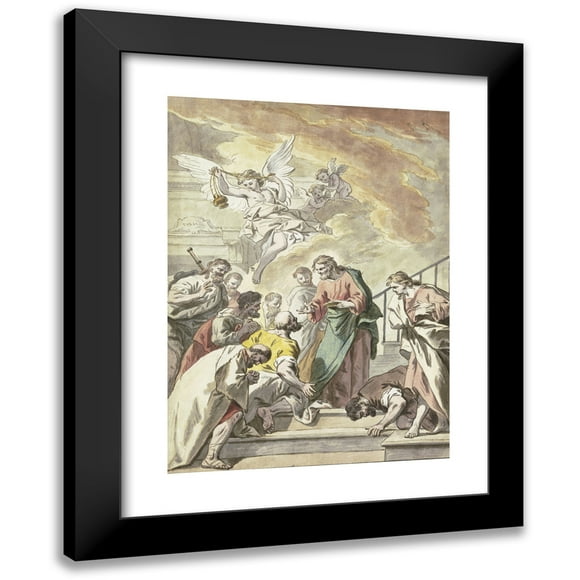 Jean Jouvenet 11x14 Black Modern Framed Museum Art Print Titled - Christ Gives the Lord's Supper