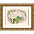 thumbnail image 1 of Jean Jules Linden 24x18 Gold Ornate Framed and Double Matted Museum Art Print Titled - Odontoglossum Alexandra (1885-1906), 1 of 4