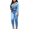 thumbnail image 1 of Jean Jumpsuit for Women 2024,Women's One-Piece Jeans Jumpsuits High Waist Stretchy Jean Trousers Washed Denim Jumpsuit and Romper, 1 of 9