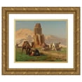 thumbnail image 1 of Jean-Léon Gérôme 24x20 Gold Ornate Framed and Double Matted Museum Art Print Titled - The Colossus of Memnon, 1 of 4