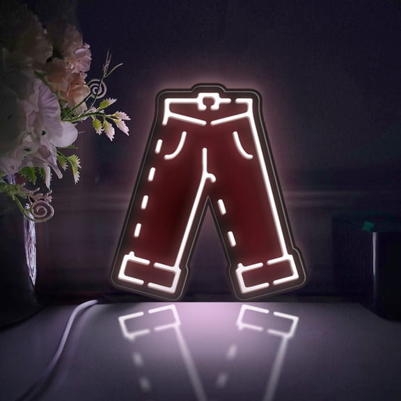 Jean Led Light Box, Dimmable Neon-Like Light Signs USB Power for Wall Decor Bedroom Decoration, Static Light (WxH) 16"x17"