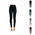 thumbnail image 1 of Jean Leggings for Women 2025 High Waisted Slim Fit Stretchy Yoga Pants with Pockets Women Tights, 1 of 6