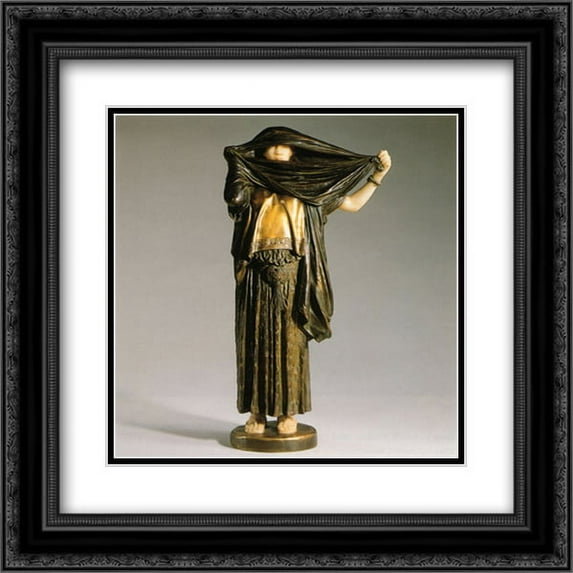 Jean Leon Gerome 2x Matted 20x22 Black Ornate Framed Art Print 'The Woman With The Veil'