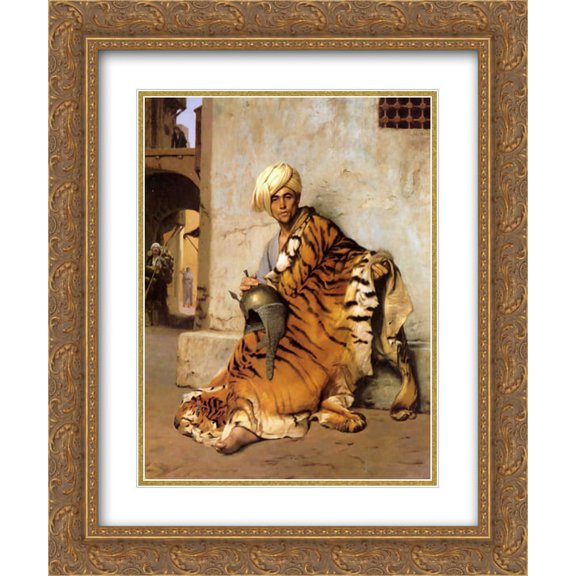 Jean Leon Gerome 2x Matted 20x24 Gold Ornate Framed Art Print 'Pelt Merchant of Cairo'
