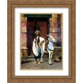 thumbnail image 1 of Jean Leon Gerome 2x Matted 20x24 Gold Ornate Framed Art Print 'Sais and his Donkey', 1 of 2