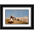 thumbnail image 1 of Jean Leon Gerome 2x Matted 24x18 Black Ornate Framed Art Print 'Albanian Warior', 1 of 2