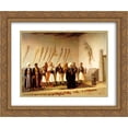 thumbnail image 1 of Jean Leon Gerome 2x Matted 24x20 Gold Ornate Framed Art Print 'Prayer in the House of an Arnaut Chief', 1 of 2