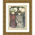 thumbnail image 1 of Jean-Louis Forain 12x14 Gold Ornate Wood Frame and Double Matted Museum Art Print Titled - To Bullier's (C. 1876), 1 of 4