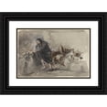 thumbnail image 1 of Jean-Louis Forain 14x11 Black Ornate Wood Framed Double Matted Museum Art Print Titled: After Douai (Probably 1918), 1 of 5