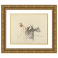thumbnail image 1 of Jean-Louis Forain 14x12 Gold Ornate Wood Frame and Double Matted Museum Art Print Titled - Versailles July. the Germania Signs (Probably 1919), 1 of 4