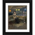 thumbnail image 1 of Jean-Louis Forain 15x18 Black Ornate Wood Framed Double Matted Museum Art Print Titled - Woman on a Yacht (C. 1883), 1 of 5