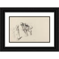 thumbnail image 1 of Jean-Louis Forain 18x13 Black Ornate Wood Framed Double Matted Museum Art Print Titled - Lost Illusions II (Probably 1918), 1 of 5