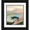 thumbnail image 1 of Jean Mannheim 12x14 Black Ornate Wood Framed Double Matted Museum Art Print Titled: Carmel Coast, 1 of 5
