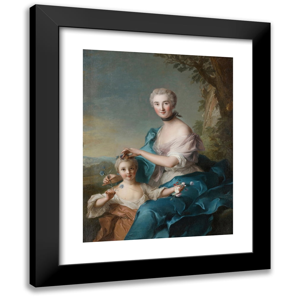 JeanMarc Nattier 12x14 Black Modern Framed Museum Art Print Titled