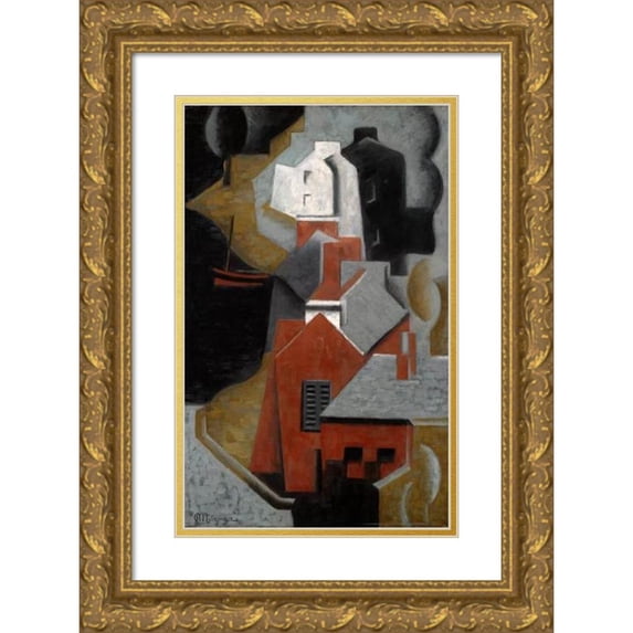 Jean Metzinger 11x14 Gold Ornate Wood Frame and Double Matted Museum Art Print Titled - The Port (1920)