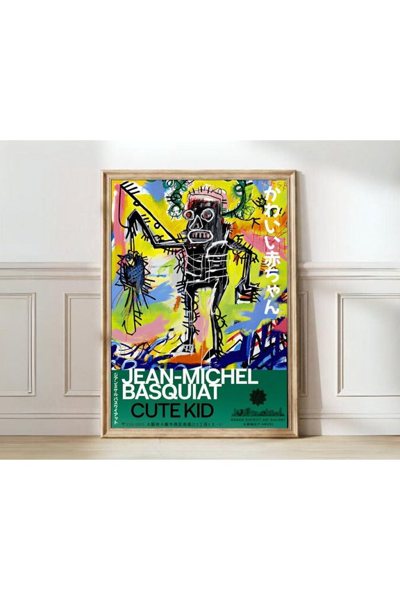 Jean-Michel Basquiat Exhibition Expressionism Style Wall Art Unframed Paper Print